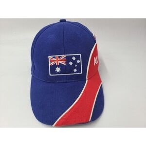 Australia Flag Adjustable Hat Cap Cotton Travel Souvenir Dad Men Women Blue Red